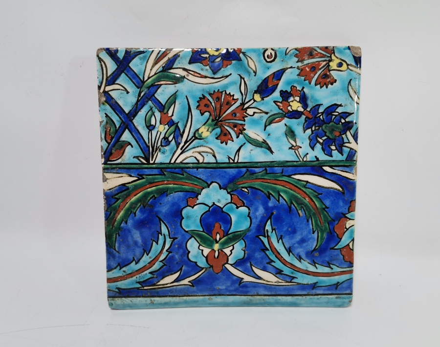 CUMHURİYET BAŞLARI EL BOYAMA NADİR KÜTAHYA KARO