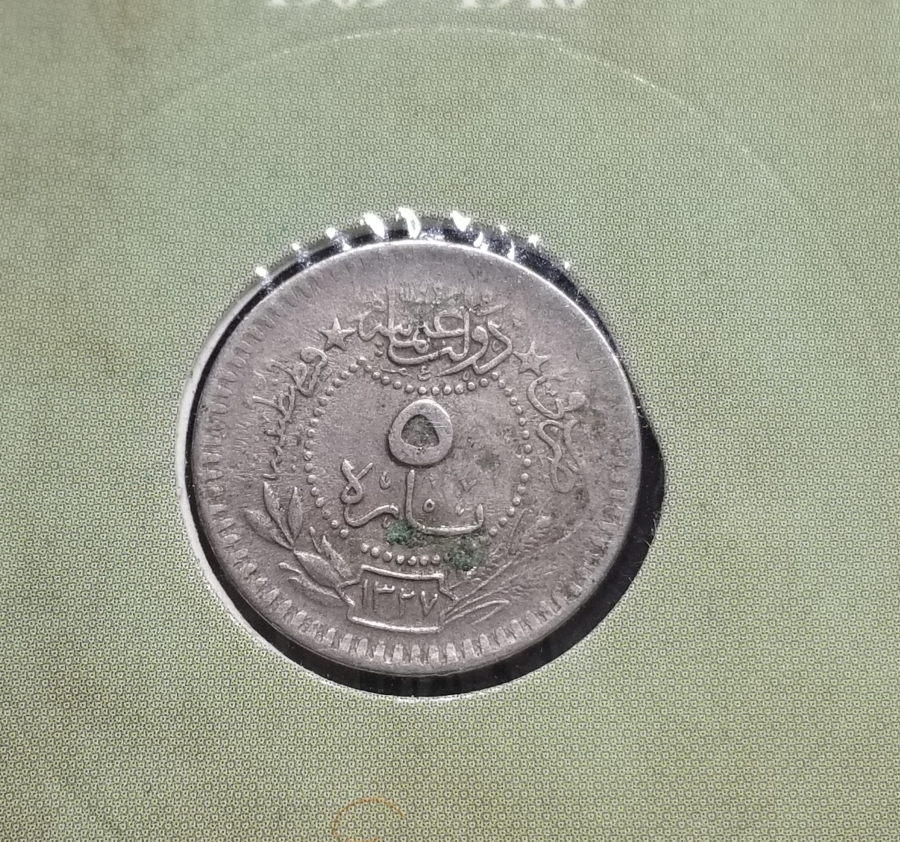 MEHMET REŞAT HAN DÖNEMİ KOLEKSİYONLUK NİKEL 5 PARA