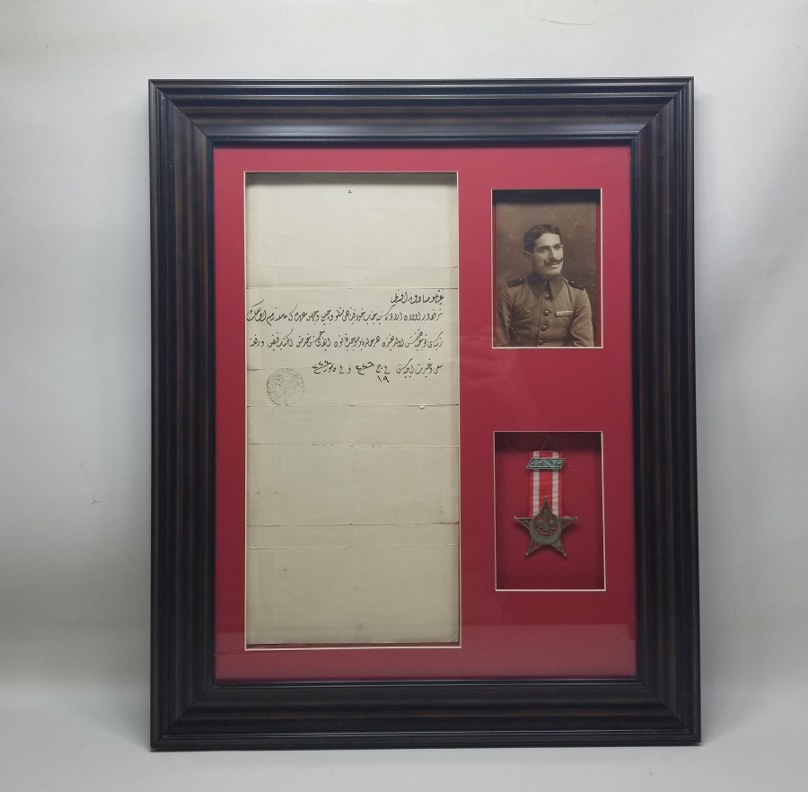 HARP MADALYASI VE TERFİ BERATI İLE 1. DÜNYA SAVAŞI DÖNEMİ SUBAY LOT