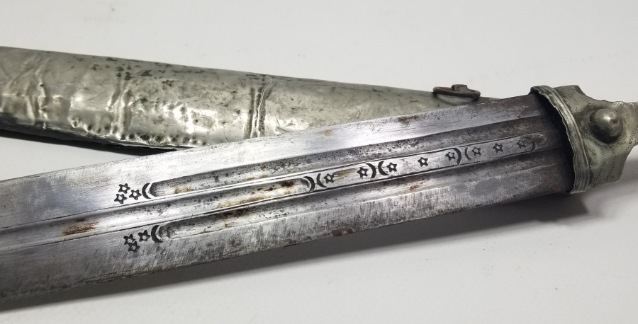 ORİJİNAL KININDA BURSA YAPIMI OSMANLI DÖNEMİ ÇERKES KAMASI