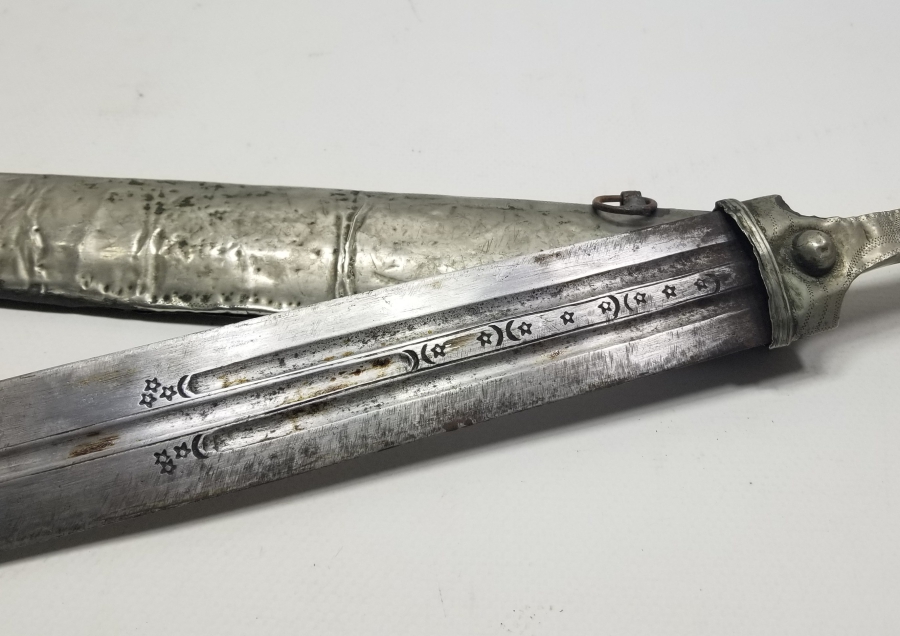 ORİJİNAL KININDA BURSA YAPIMI OSMANLI DÖNEMİ ÇERKES KAMASI