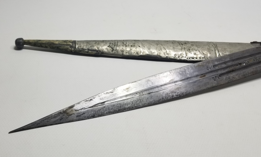 ORİJİNAL KININDA BURSA YAPIMI OSMANLI DÖNEMİ ÇERKES KAMASI