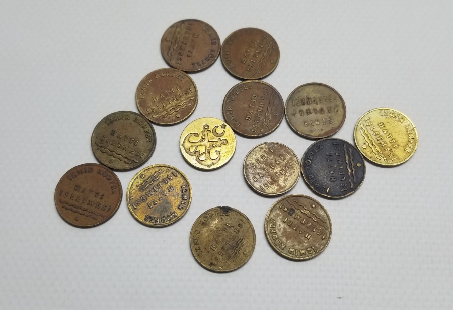 DENİZCİLİK KONULU ANTİKA JETON LOTU