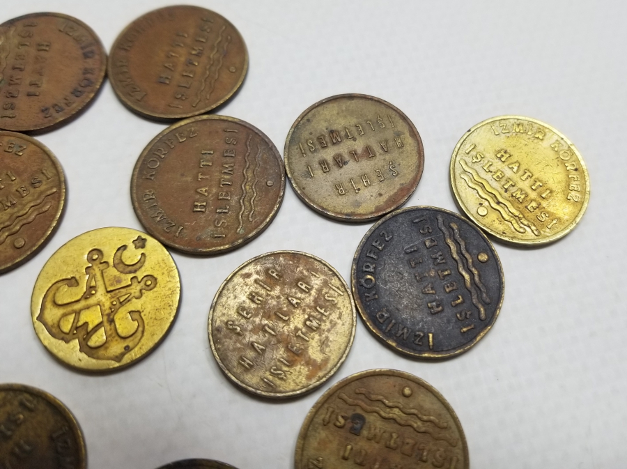 DENİZCİLİK KONULU ANTİKA JETON LOTU