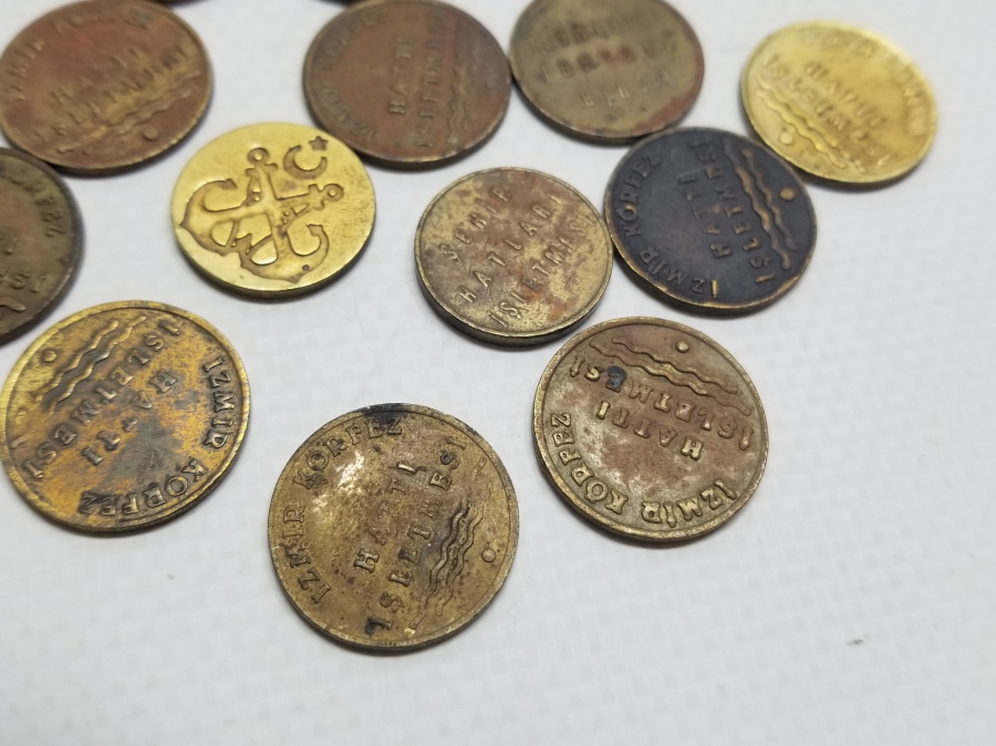 DENİZCİLİK KONULU ANTİKA JETON LOTU