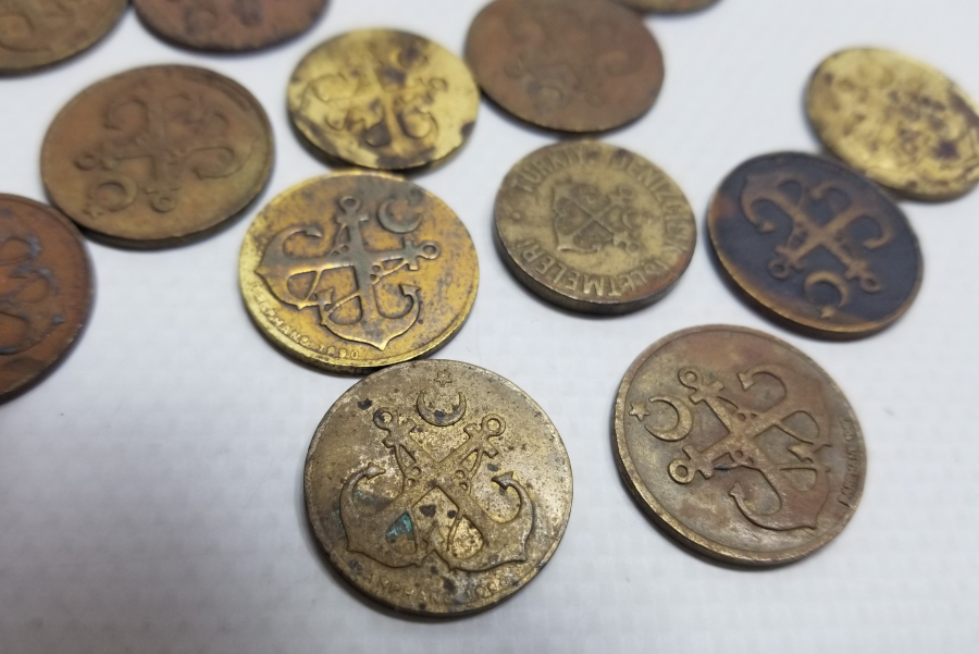 DENİZCİLİK KONULU ANTİKA JETON LOTU