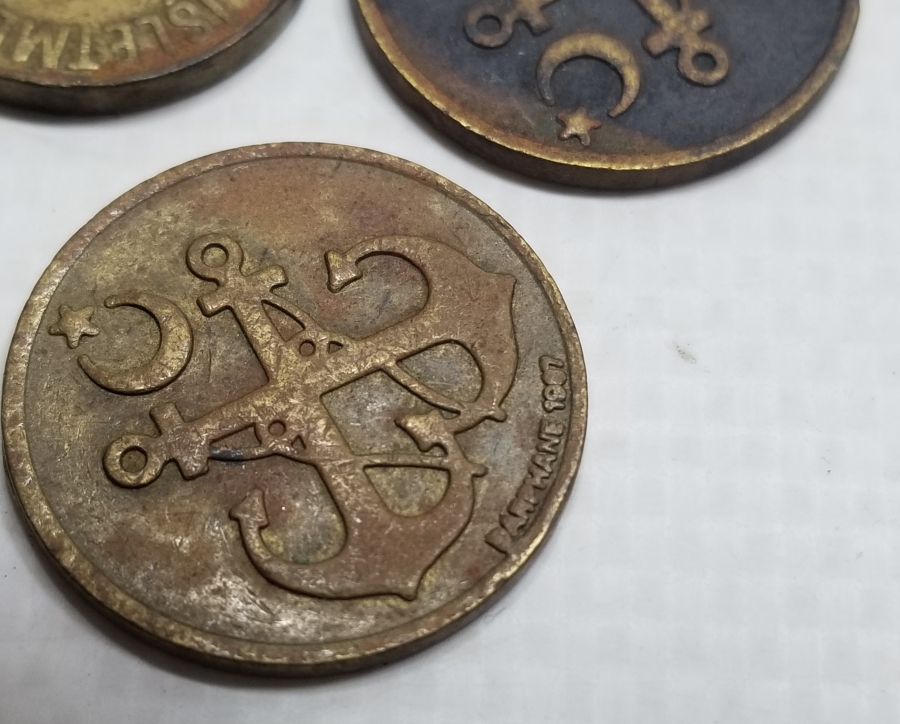 DENİZCİLİK KONULU ANTİKA JETON LOTU