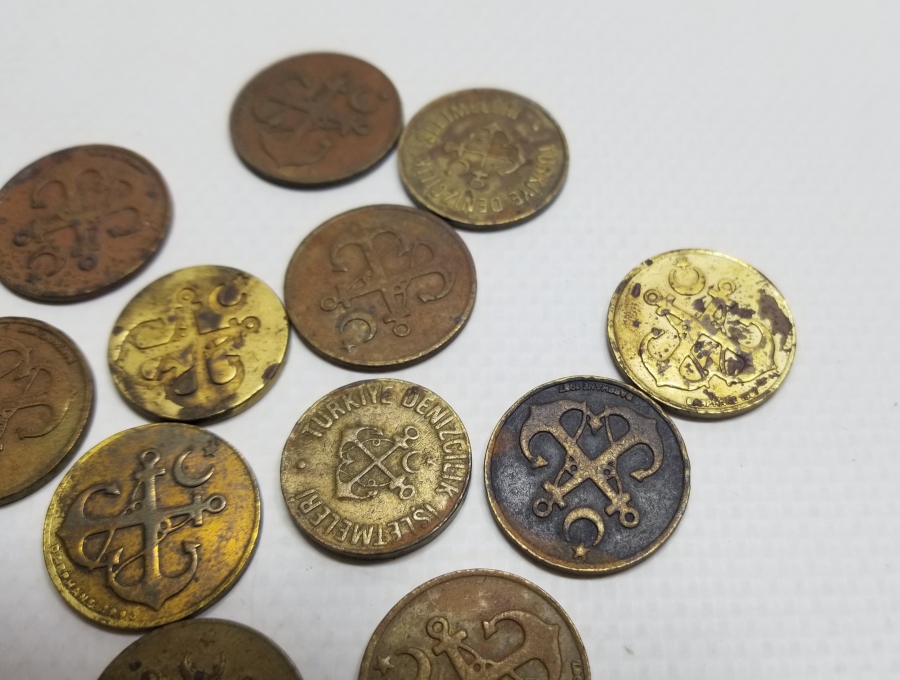 DENİZCİLİK KONULU ANTİKA JETON LOTU