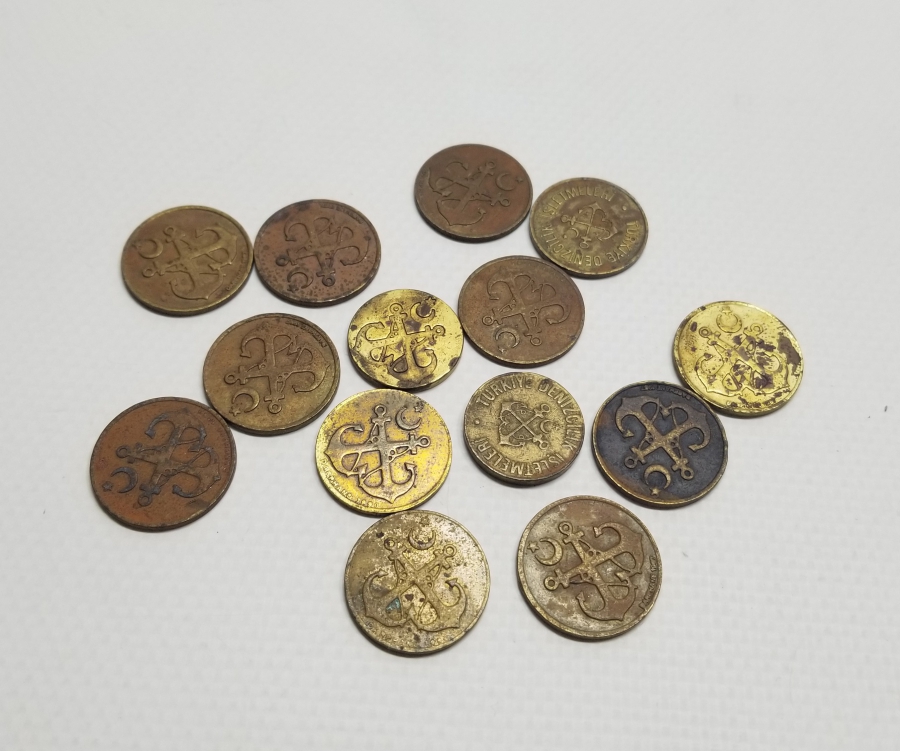 DENİZCİLİK KONULU ANTİKA JETON LOTU