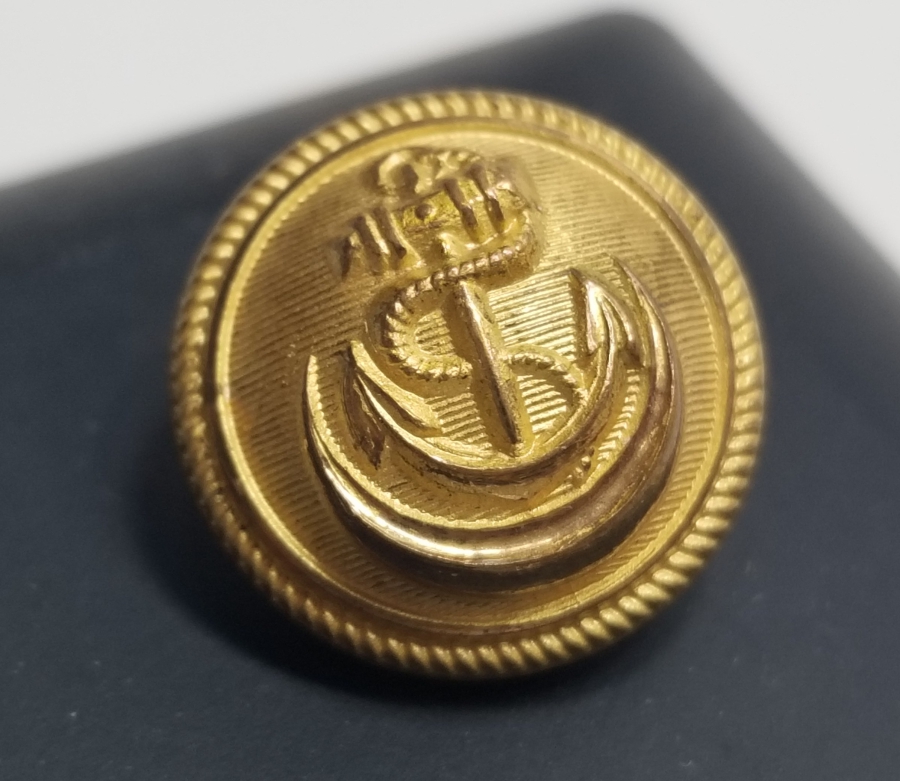 ARKASI OSMANLICA YAZILI OSMANLI DÖNEMİ DENİZCİ SUBAY DÜĞMESİ