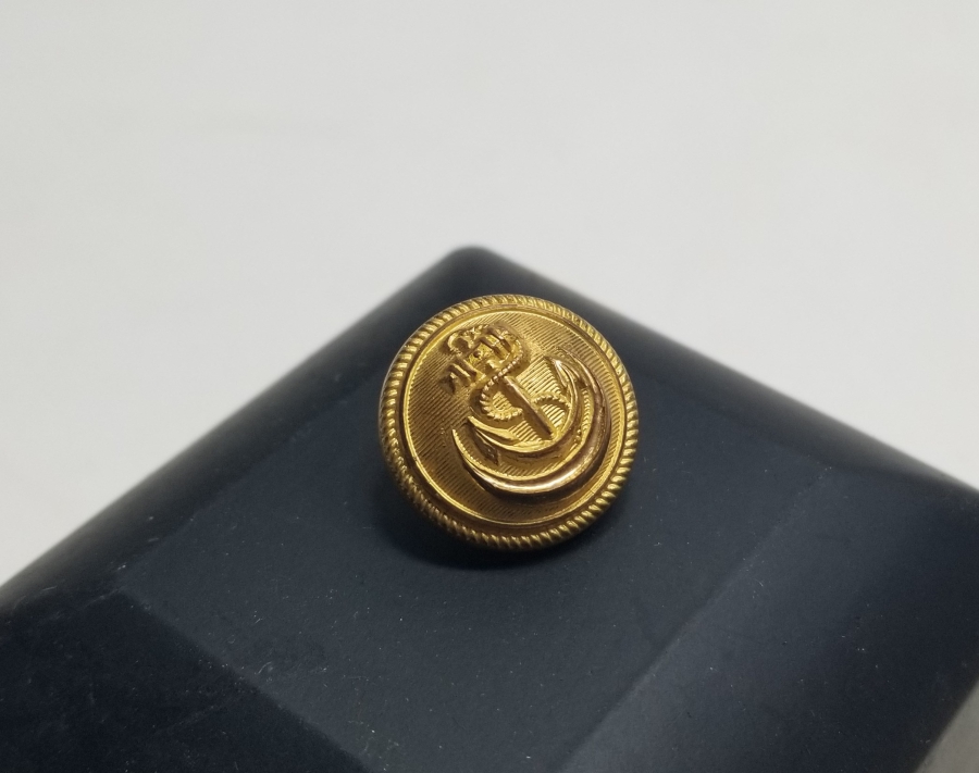 ARKASI OSMANLICA YAZILI OSMANLI DÖNEMİ DENİZCİ SUBAY DÜĞMESİ