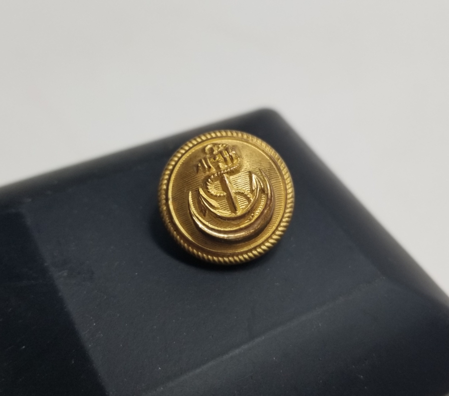 ARKASI OSMANLICA YAZILI OSMANLI DÖNEMİ DENİZCİ SUBAY DÜĞMESİ