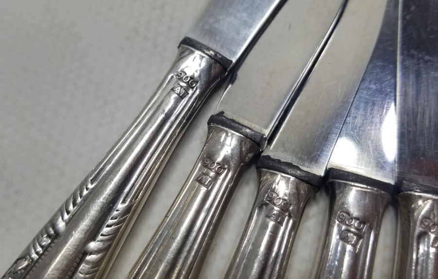 ANTİKA GÜMÜŞ YEMEK BIÇAĞI TAKIMI