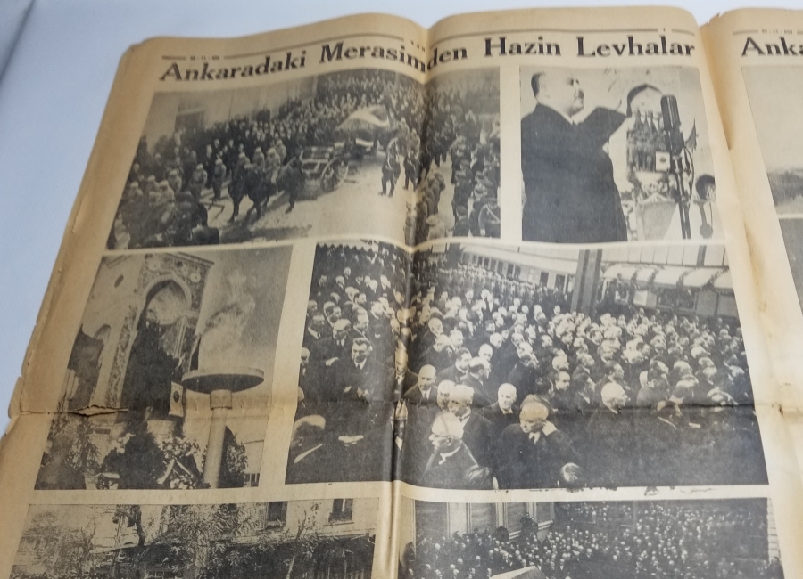 22 KASIM 1938 TARİHLİ MUSTAFA KEMAL ATATÜRK'ÜN ÖLÜMÜ KONULU TAN GAZETESİ