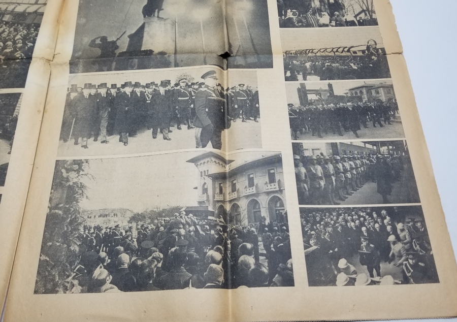 22 KASIM 1938 TARİHLİ MUSTAFA KEMAL ATATÜRK'ÜN ÖLÜMÜ KONULU TAN GAZETESİ