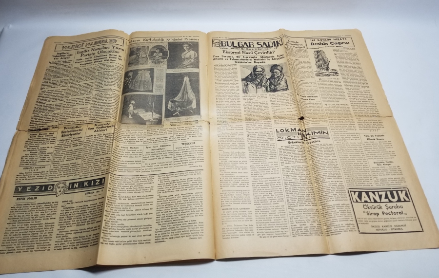 22 KASIM 1938 TARİHLİ MUSTAFA KEMAL ATATÜRK'ÜN ÖLÜMÜ KONULU TAN GAZETESİ