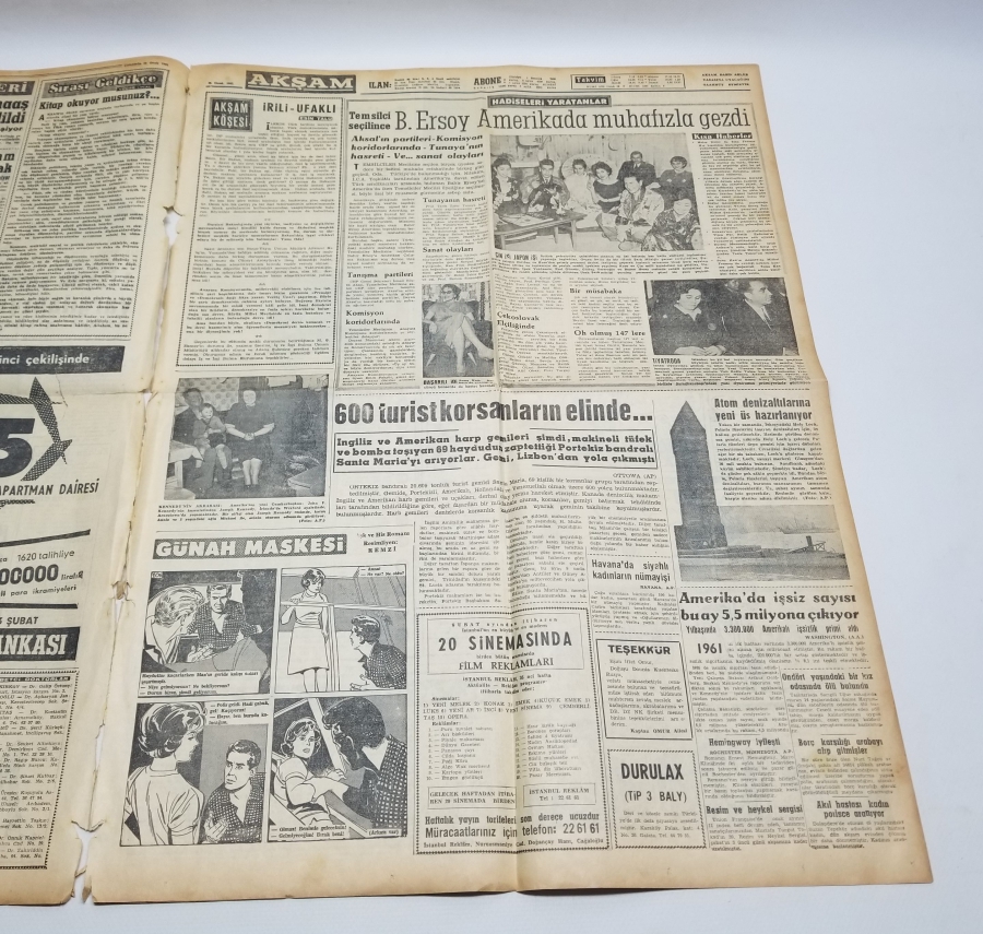 ADNAN MENDERES'İN İDAMI KONULU 25 OCAK 1961 TARİHLİ AKŞAM GAZETESİ