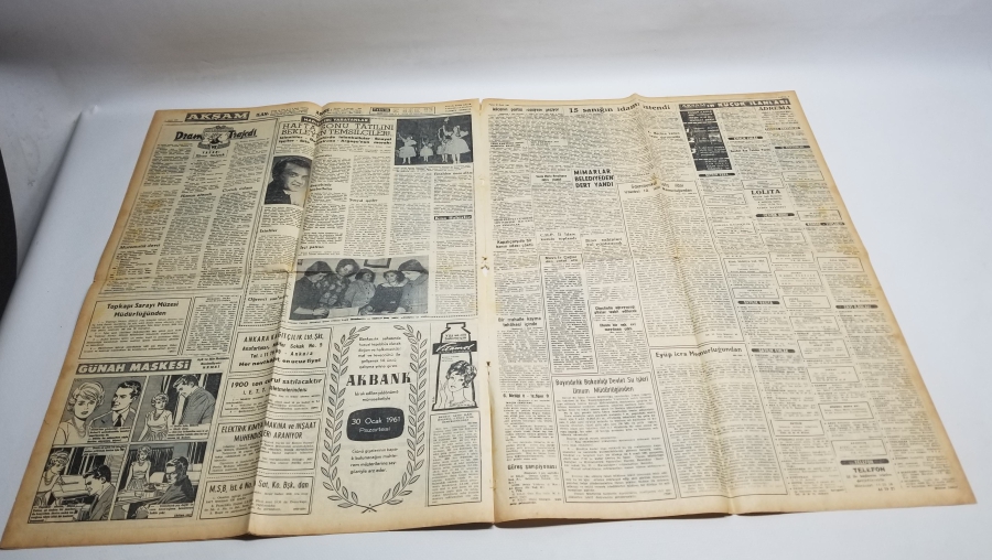 ADNAN MENDERES'İN İDAMI KONULU 29 OCAK 1961 TARİHLİ AKŞAM GAZETESİ