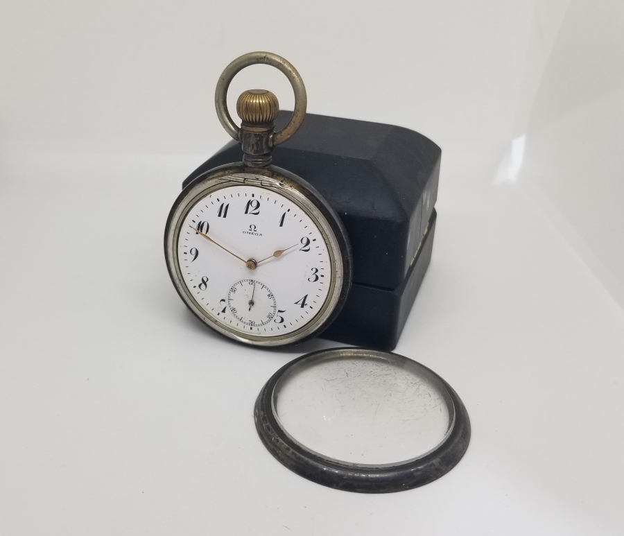 GÜMÜŞ KASA ANTİKA OMEGA CEP SAATİ