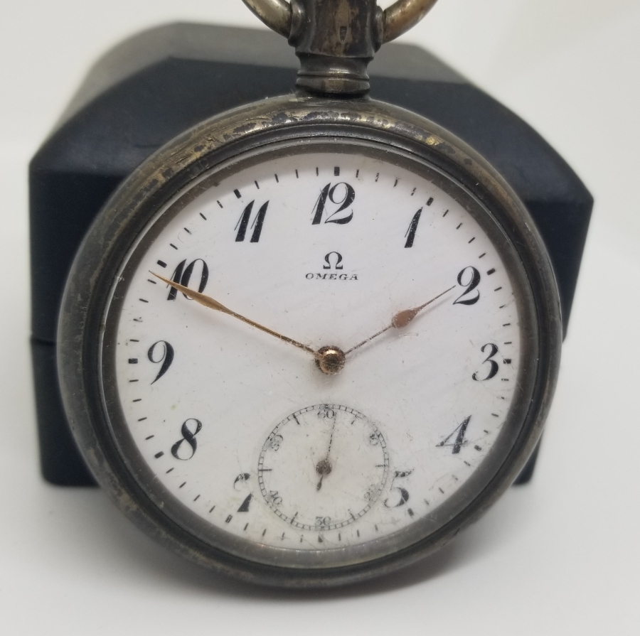 GÜMÜŞ KASA ANTİKA OMEGA CEP SAATİ