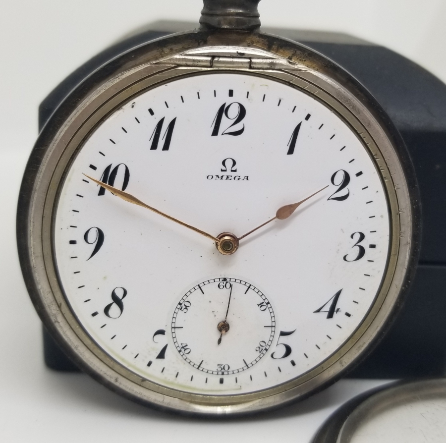 GÜMÜŞ KASA ANTİKA OMEGA CEP SAATİ