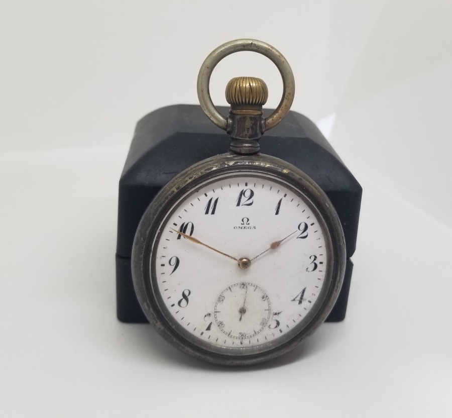 GÜMÜŞ KASA ANTİKA OMEGA CEP SAATİ