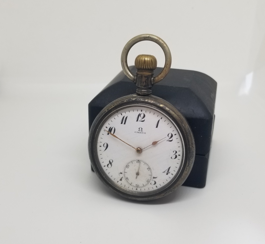 GÜMÜŞ KASA ANTİKA OMEGA CEP SAATİ