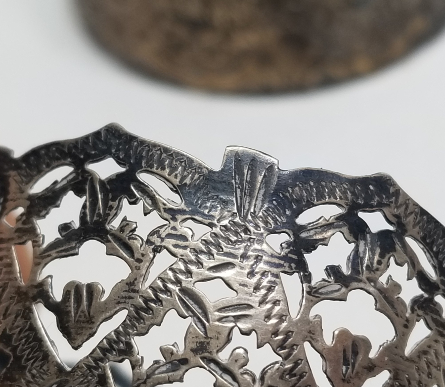 TESTERE VE KALEM İŞÇİLİKLİ OSMANLI DÖNEMİ ÇİFT GÜMÜŞ FİNCAN ZARFI