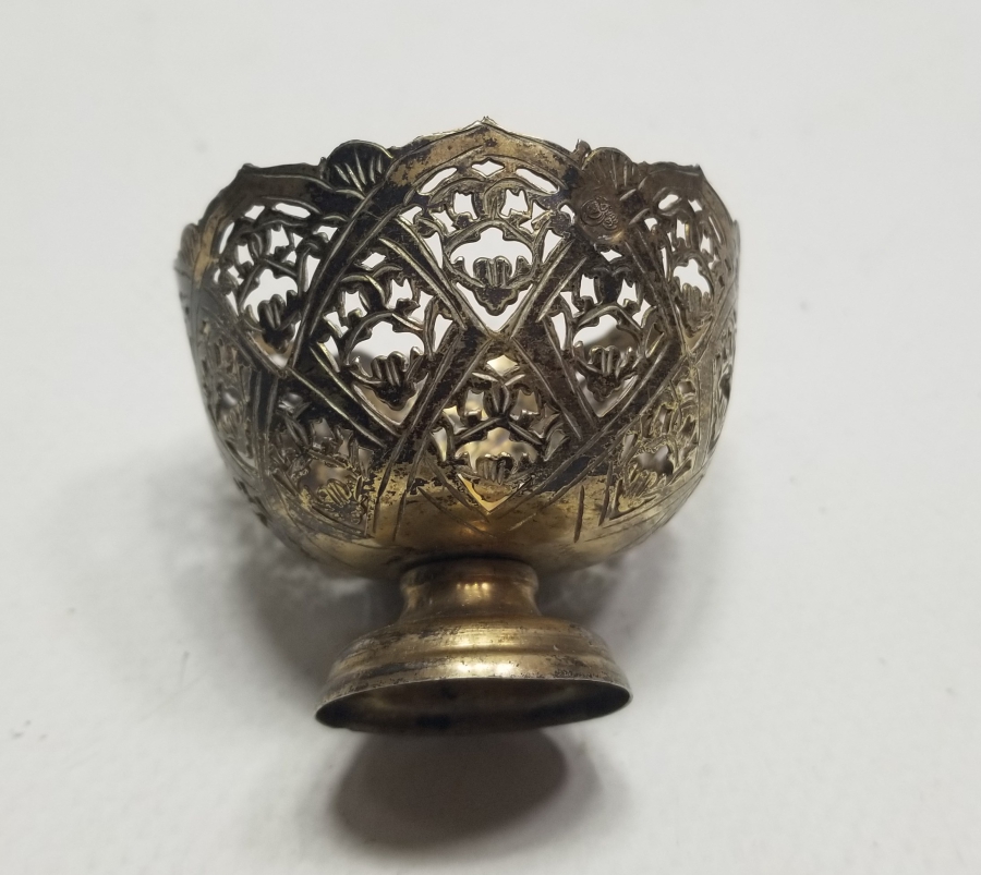 TESTERE VE KALEM İŞÇİLİKLİ OSMANLI DÖNEMİ ÇİFT GÜMÜŞ FİNCAN ZARFI