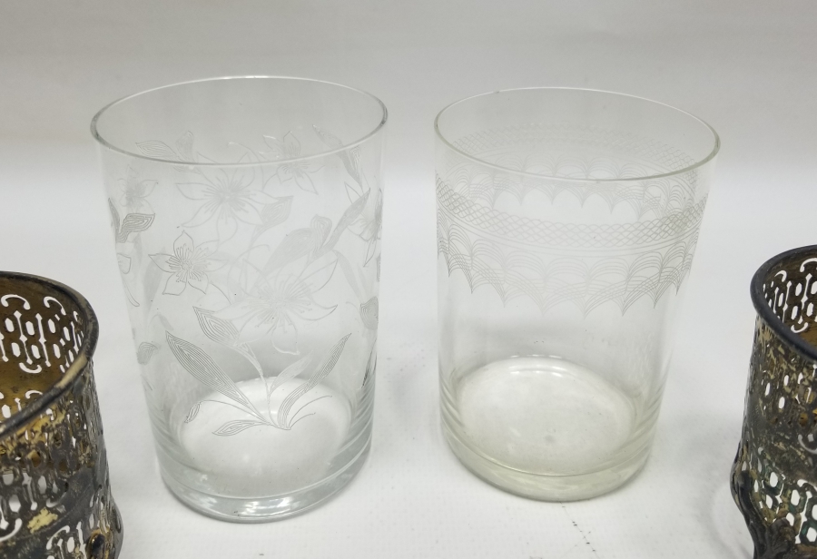 OSMANLI DÖNEMİ TUĞRALI GÜMÜŞ ÇİFT ŞERBETLİK