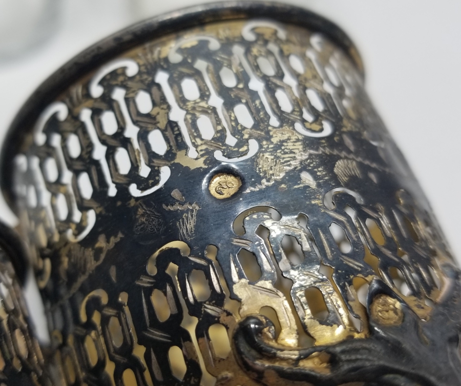 OSMANLI DÖNEMİ TUĞRALI GÜMÜŞ ÇİFT ŞERBETLİK