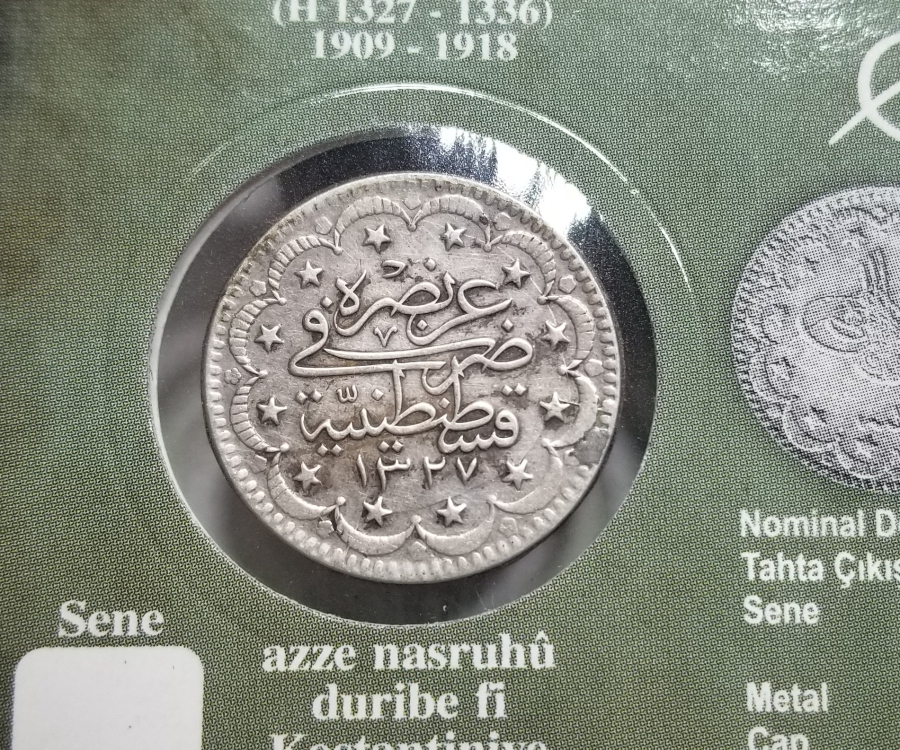 SULTAN MEHMET REŞAD HAN DÖNEMİ GÜMÜŞ 5 KURUŞ MECİDİYE