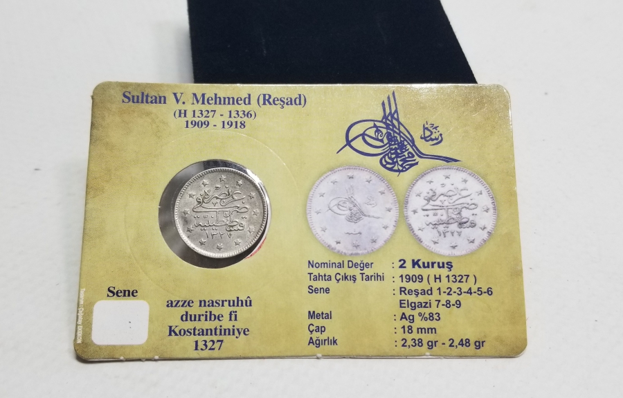 SULTAN MEHMET REŞAT HAN DÖNEMİ GÜMÜŞ 2 KURUŞ MECİDİYE