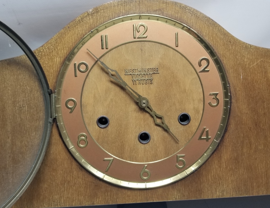 AHŞAP KASA OSMANLI DÖNEMİ KURMALI VE ZİLLİ ŞÖMİNE SAATİ