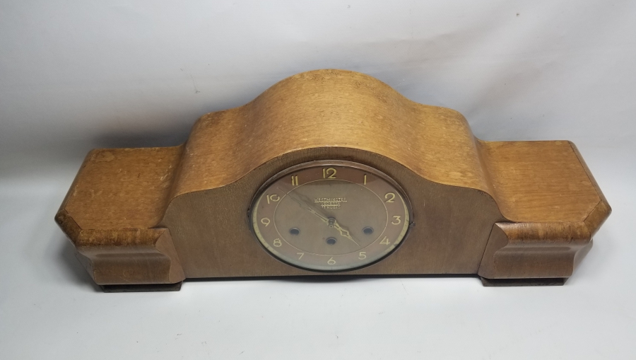 AHŞAP KASA OSMANLI DÖNEMİ KURMALI VE ZİLLİ ŞÖMİNE SAATİ