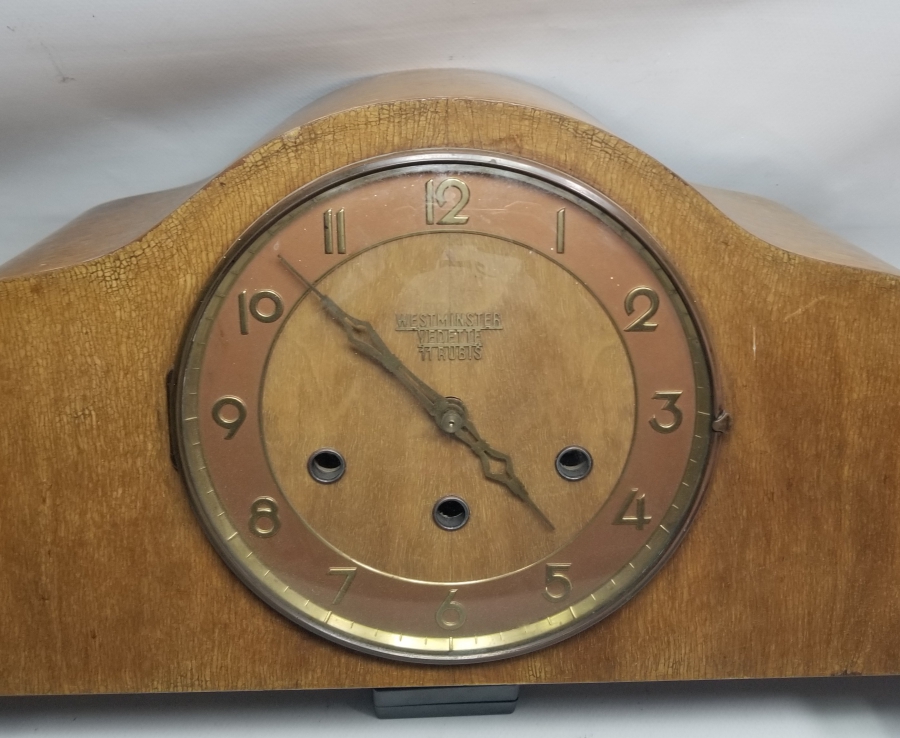 AHŞAP KASA OSMANLI DÖNEMİ KURMALI VE ZİLLİ ŞÖMİNE SAATİ