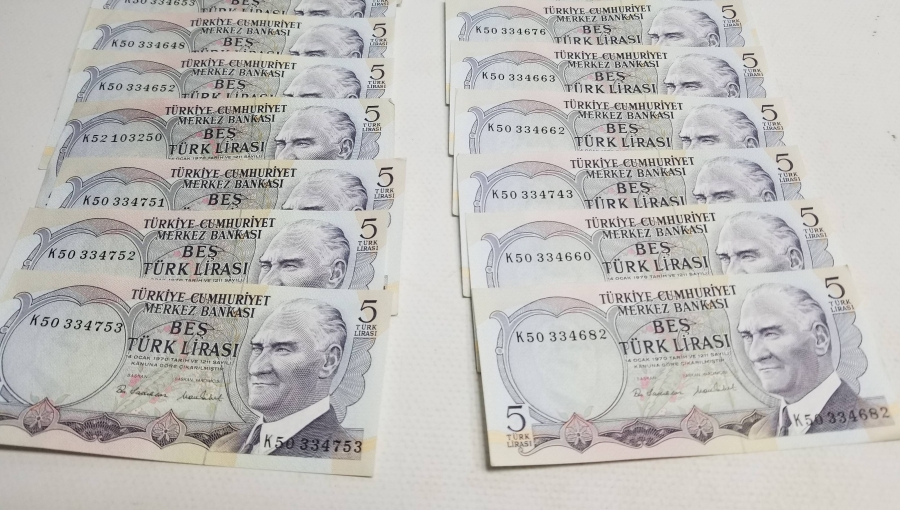 ANTİKA KAĞIT 5 LİRA LOTU