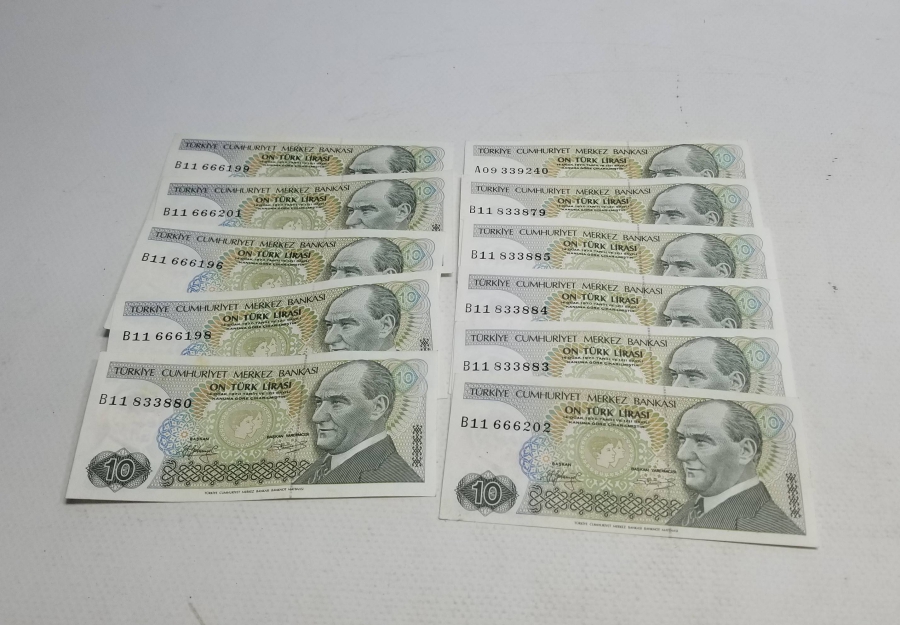ANTİKA KAĞIT 10 LİRA LOTU