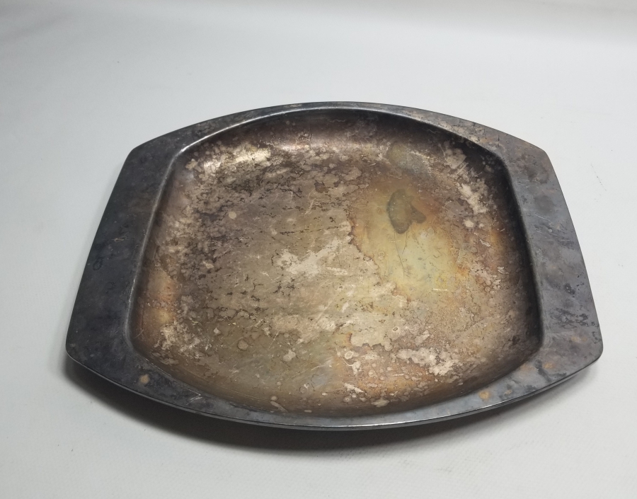 GÜMÜŞ KAPLAMA ANTİKA İTALYAN TEPSİ