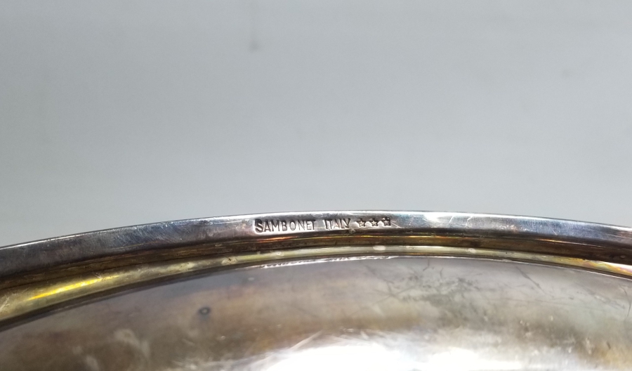 GÜMÜŞ KAPLAMA ANTİKA İTALYAN TEPSİ