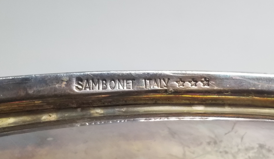 GÜMÜŞ KAPLAMA ANTİKA İTALYAN TEPSİ