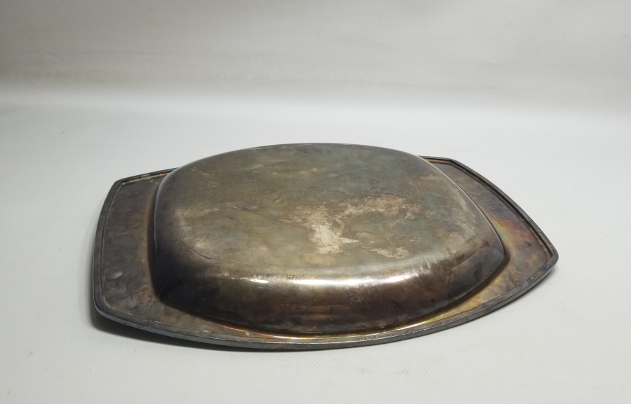 GÜMÜŞ KAPLAMA ANTİKA İTALYAN TEPSİ