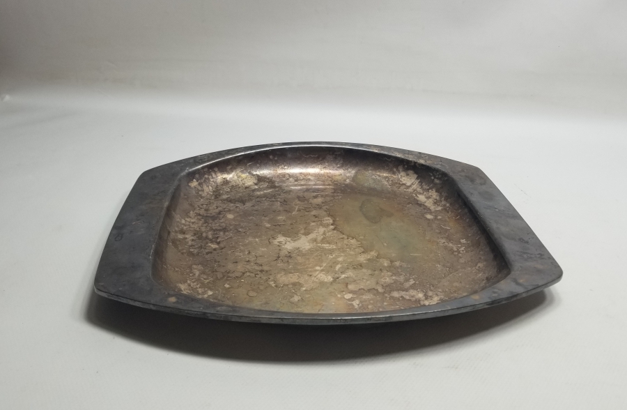 GÜMÜŞ KAPLAMA ANTİKA İTALYAN TEPSİ