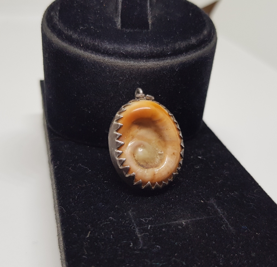 ÜZERİ SONSUZLUK GÖRSELLİ OSMANLI DÖNEMİ KOLYE UCU - FES SÜSÜ