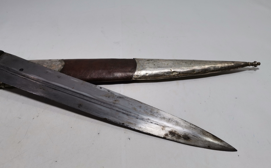 ÇİFT YÜZÜ USTA DAMGALI DEV BOYDA OSMANLI DÖNEMİ ÇERKEZ KAMASI