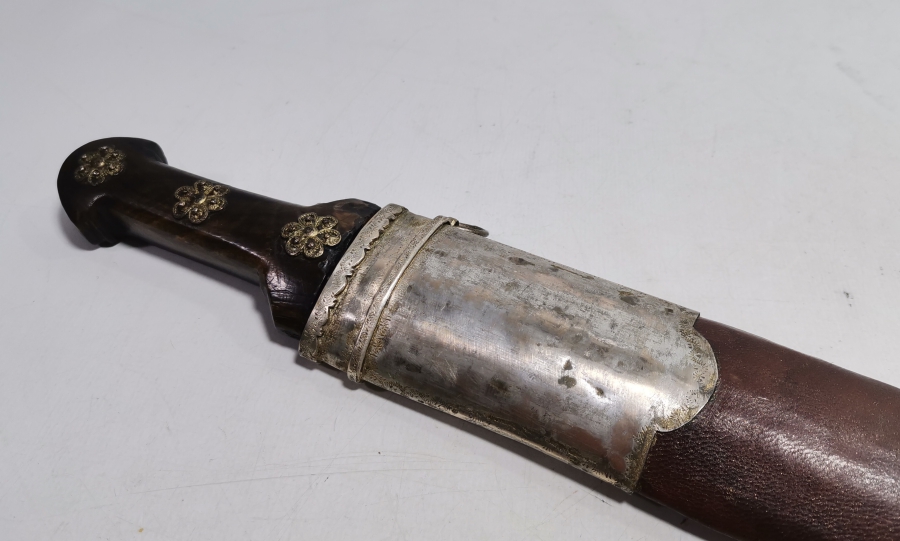 ÇİFT YÜZÜ USTA DAMGALI DEV BOYDA OSMANLI DÖNEMİ ÇERKEZ KAMASI