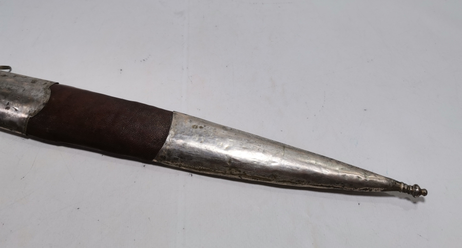 ÇİFT YÜZÜ USTA DAMGALI DEV BOYDA OSMANLI DÖNEMİ ÇERKEZ KAMASI