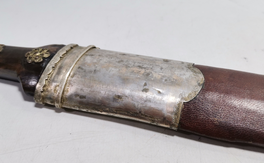 ÇİFT YÜZÜ USTA DAMGALI DEV BOYDA OSMANLI DÖNEMİ ÇERKEZ KAMASI