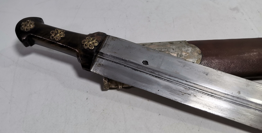 ÇİFT YÜZÜ USTA DAMGALI DEV BOYDA OSMANLI DÖNEMİ ÇERKEZ KAMASI