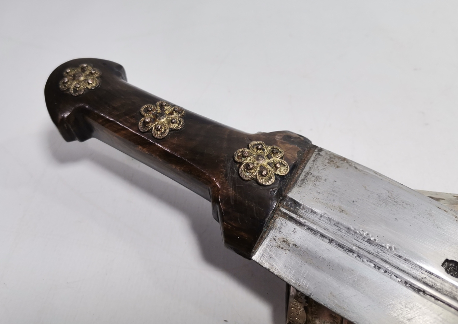 ÇİFT YÜZÜ USTA DAMGALI DEV BOYDA OSMANLI DÖNEMİ ÇERKEZ KAMASI